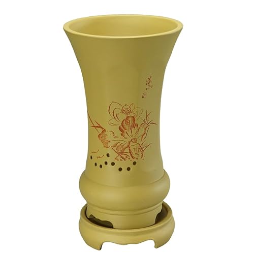 Blumentopf Orchideentöpfe Orchidee Pflanztöpfe handgemalte Alabaster Blumentöpfe Schreibtischgürtel Ton graviert Töpfe Pflanztöpfe von GFHTRELY