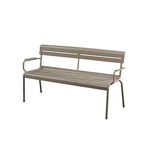 Eingangsmöbel Außenhof Freizeitbank Outdoor Garten Terrasse Aluminiumlegierung Doppelbank Balkon Rückenlehne Hochstuhl Außenstühle(C) von GFHTRELY