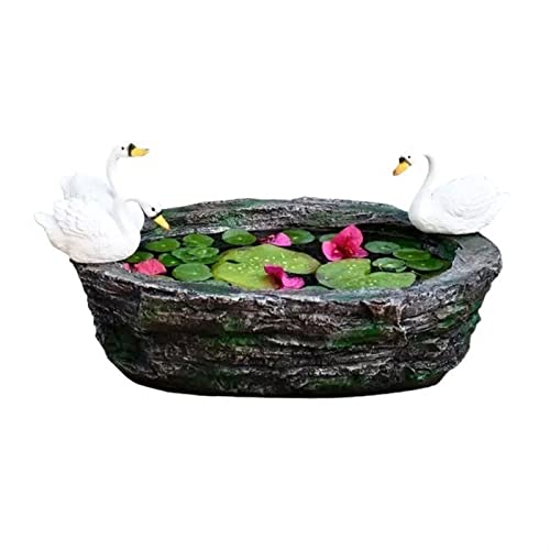 GFHTRELY Blumentopf, große Seerosenschale mit hydroponischem Schwan, kreative Gartendekoration, Innenhof, Balkon, Ornamente, Blumentöpfe GFHTRELY Blumentopf, große Seerosenschale mit hydroponischem Schwan, kreative Gartendekoration, Innenhof, Balkon, Ornamente, Blumentöpfe von GFHTRELY