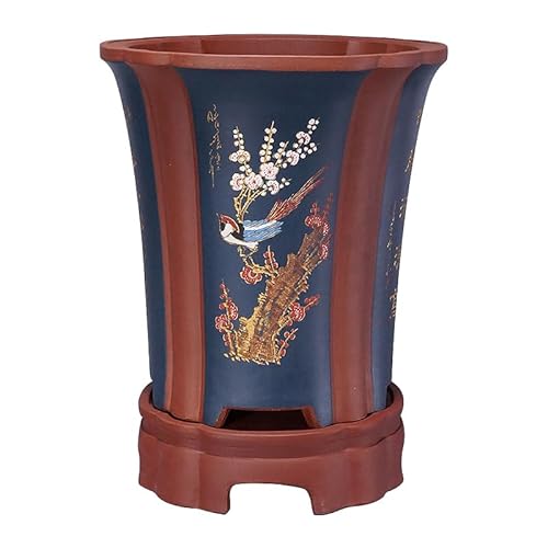 GFHTRELY Blumentopf Lila Sand mit Tablett, Pflanzen und grünen Blumen für den Tisch mit großem Durchmesser, atmungsaktive Vasen, Behälter für Blumentöpfe GFHTRELY Blumentopf Lila Sand mit Tablett, Pflanzen und grünen Blumen für den Tisch mit großem Durchmesser, atmungsaktive Vasen, Behälter für Blumentöpfe von GFHTRELY