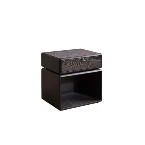 GFHTRELY Couchtisch Drehbarer Nachttisch Aus Massivem Holz, Schlafzimmer-Nachttisch, Schwarzer Aufbewahrungsschrank Kleiner Tisch GFHTRELY Couchtisch Drehbarer Nachttisch Aus Massivem Holz, Schlafzimmer-Nachttisch, Schwarzer Aufbewahrungsschrank Kleiner Tisch von GFHTRELY