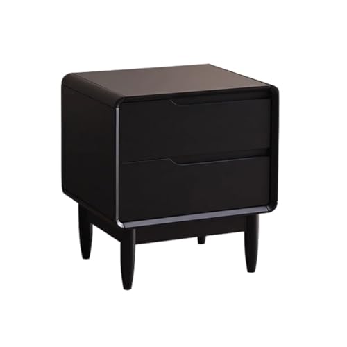 GFHTRELY Couchtisch Einfache Kleine Wohnung Schwarz Nachttisch Schlafzimmer Massivholz Doppel Lagerung Schrank Kleiner Tisch von GFHTRELY