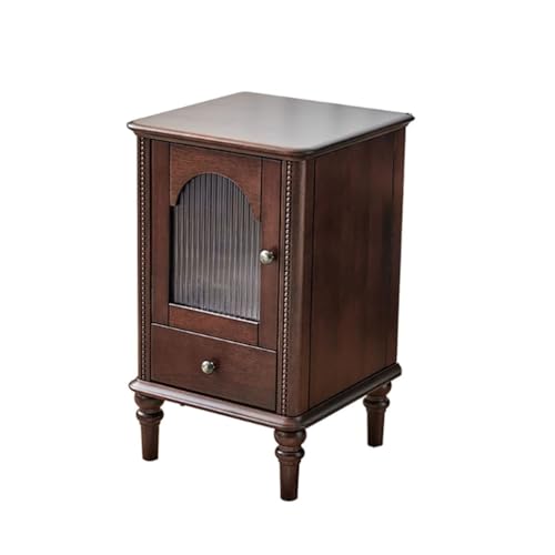GFHTRELY Couchtisch Französischer Retro-Nachttisch for Zuhause, Schlafzimmer, Massivholz, Kleiner Nachttisch, Schmaler Schrank Kleiner Tisch von GFHTRELY
