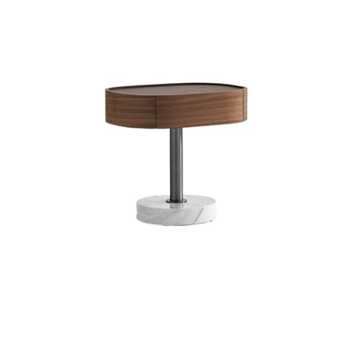 GFHTRELY Couchtisch Minimalistischer Marmor-Nachttisch Aus Massivem Holz for Das Schlafzimmer Kleiner Tisch(02) von GFHTRELY