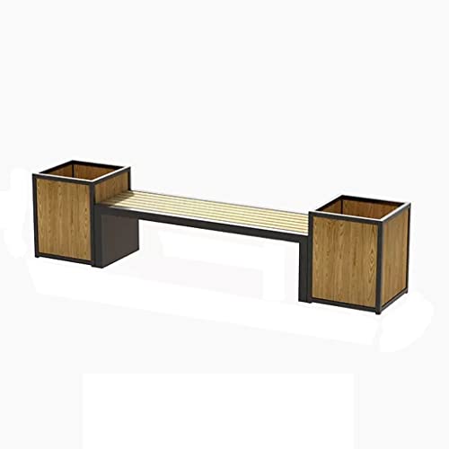 GFHTRELY Eingangsmöbel Outdoor Blumenkasten Stuhl Bank Kombination Geschäftsviertel Fußgängerzone Parkplatz mit Sitz Blumenbeet Bank Outdoor Stühle von GFHTRELY