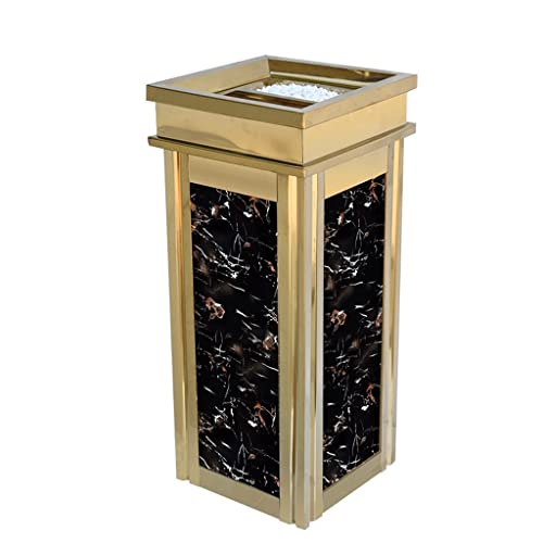 GFHTRELY Recyclingbehälter Outdoor-Mülleimer-Mülleimer-Innenmüllkanal mit Edelstahl-Aschenbecher for Küchen-Restaurant-Bar Shopping Mall Außendekor(A) von GFHTRELY