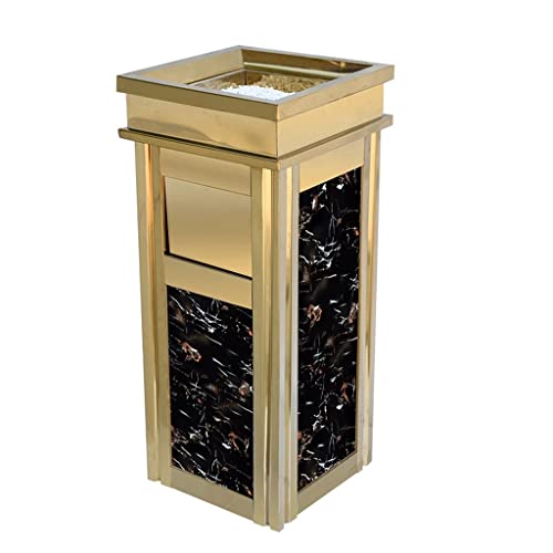 GFHTRELY Recyclingbehälter Outdoor-Mülleimer-Mülleimer-Innenmüllkanal mit Edelstahl-Aschenbecher for Küchen-Restaurant-Bar Shopping Mall Außendekor(B) von GFHTRELY