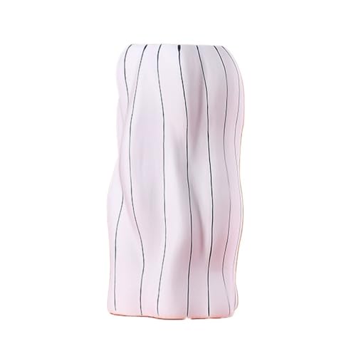 GFHTRELY Vase aus Keramik mit einfachen Linien, Keramik-Blumenvase für zu Hause, dekorative Ornamente für das Wohnzimmer, Blumentöpfe von GFHTRELY