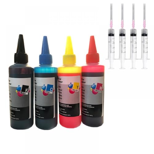 GFJHFDCR 100 ml Universal Refill Ink Kit kompatibel mit Tintenstrahldrucker CISS -Patronen kompatibel(1BK 1C 1Y 1M) von GFJHFDCR