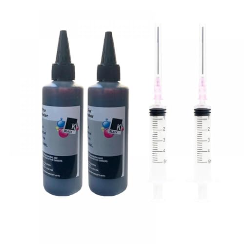 GFJHFDCR 100 ml Universal Refill Ink Kit kompatibel mit Tintenstrahldrucker CISS -Patronen kompatibel(2BK) von GFJHFDCR