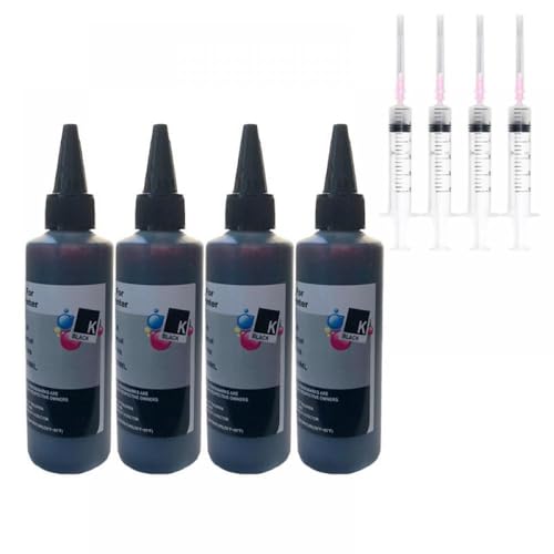 GFJHFDCR 100 ml Universal Refill Ink Kit kompatibel mit Tintenstrahldrucker CISS -Patronen kompatibel(4BK) von GFJHFDCR