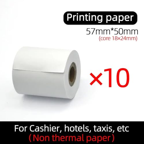GFJHFDCR 10Roll White Blank reguläres Druckpapier 57x30mm 35 mm 57x40mm 57x50mm Foto -Bild -Quittungs -Memo kompatibel mit Banddruckgeräten(57-50mm(core 18-24)) von GFJHFDCR