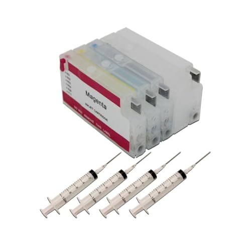 GFJHFDCR Kompatible Auto Reset Ink Patrone 711 Kompatibel mit DesignJet T125 T130 T520 T530 24 36 Zoll Nachfüllinte Kompatibel mit Modelle HP711 T120 T520 711XL von GFJHFDCR