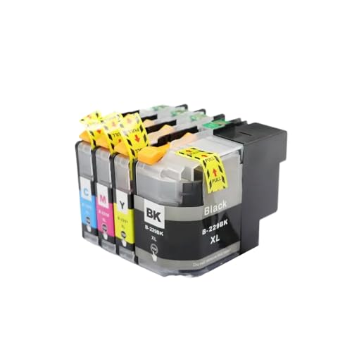 GFJHFDCR Kompatible Tintenpatrone LC225 LC229 Kompatibel mit J5320DW 5620DW 5720DW 5625DW 4120DW J4420DW J4620DW J4625DW Drucker(4 Color 1set) von GFJHFDCR