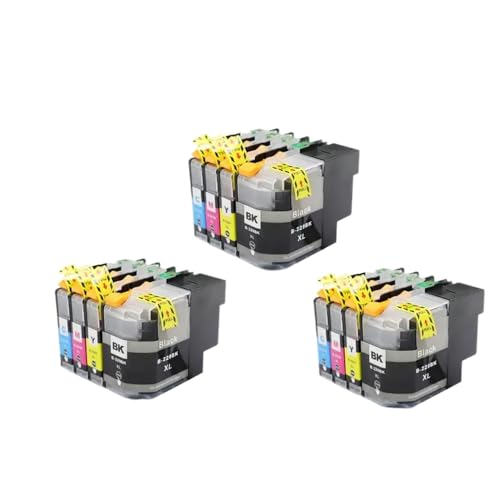 GFJHFDCR Kompatible Tintenpatrone LC225 LC229 Kompatibel mit J5320DW 5620DW 5720DW 5625DW 4120DW J4420DW J4620DW J4625DW Drucker(4 Color 3set) von GFJHFDCR