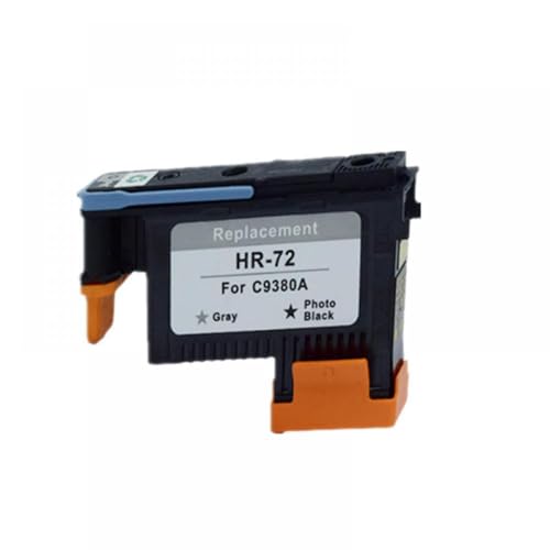 GFJHFDCR Kompatibler PrinThead Kompatibel mit YLC C9380A C9383A C9384A Kompatibel mit 72 DesignJet T1100 T1120 T1120PS T1200 T1300 T1300PS T2300 T610 T770 T7900(1PC - GY and PBK) von GFJHFDCR