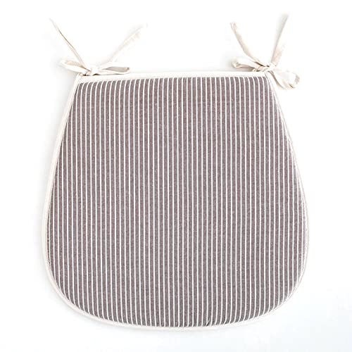 GFKJLOUJK Stuhl-Kissen 1 Stück Stuhlkissen for die Küche, Stuhlpolster for Esszimmerstühle, warme Sitzkissen for das Esszimmer mit Bändern, universell for alle Jahreszeiten(Brown) von GFKJLOUJK
