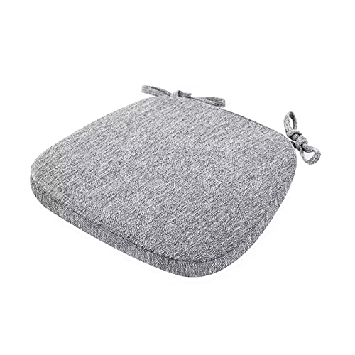 GFKJLOUJK Stuhl-Kissen 1 Stück Stuhlpolster for Küchenstühle in U-Form, Stuhlpolster for Esszimmerstühle mit Langen Bändern, Bezug aus Baumwolle und Leinen im Landhausstil(Ight Grey) von GFKJLOUJK