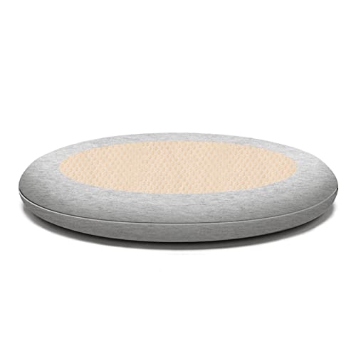 GFKJLOUJK Stuhl-Kissen 1 Stuhlkissen for Esszimmerstühle, runde Chasir-Pads aus Memory-Schaum gegen Verformung, waschbares und abnehmbares Sitzkissen mit integriertem Reißverschluss(Ight Grey,30cm) von GFKJLOUJK