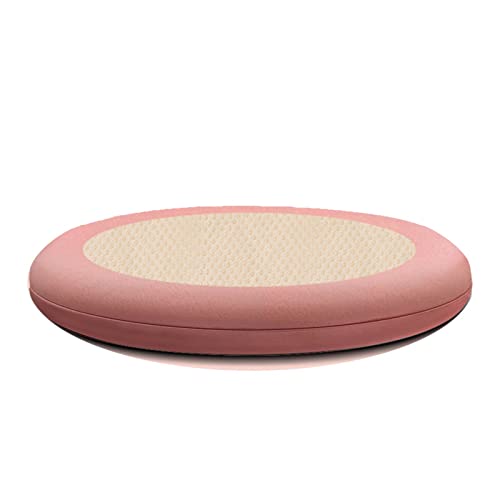 GFKJLOUJK Stuhl-Kissen 1 Stuhlkissen for Esszimmerstühle, runde Chasir-Pads aus Memory-Schaum gegen Verformung, waschbares und abnehmbares Sitzkissen mit integriertem Reißverschluss(Pink,35cm) von GFKJLOUJK