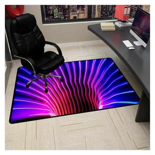 Gaming Stuhlmatten Bürostuhlmatte, Gaming-Bodenmatten, Bodenschutzmatte, rutschfeste rechteckige Schreibtischstuhlmatte, Game-Esports-Matten, langlebige Mehrzweck-Stuhlmatte for den Boden(100x120CM) von GFKJLOUJK