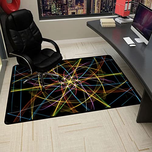 Gaming Stuhlmatten Bürostuhlmatte for Hartholzböden, Hartbodenmatte, Bürostuhlmatte for Zuhause, Bürostuhl gleitet leicht auf Holz- und Fliesenböden, rutschfeste Schreibtischstuhlmatte(100x140CM) von GFKJLOUJK