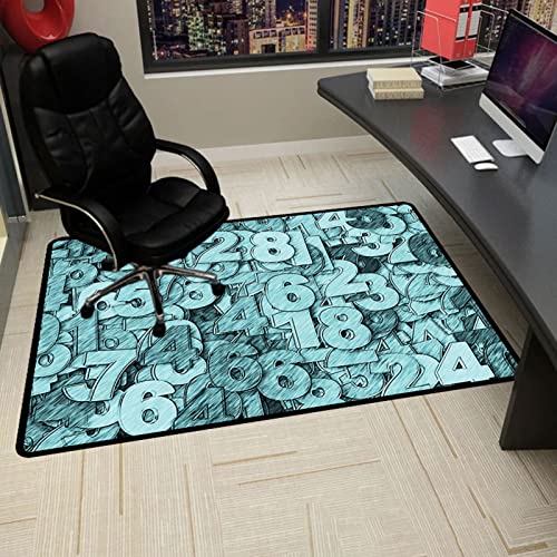 Gaming Stuhlmatten Bürostuhlmatte for Hartholzböden, Hartbodenmatte, Bürostuhlmatte for Zuhause, Bürostuhl gleitet leicht auf Holz- und Fliesenböden, rutschfeste Schreibtischstuhlmatte(120x160CM) von GFKJLOUJK