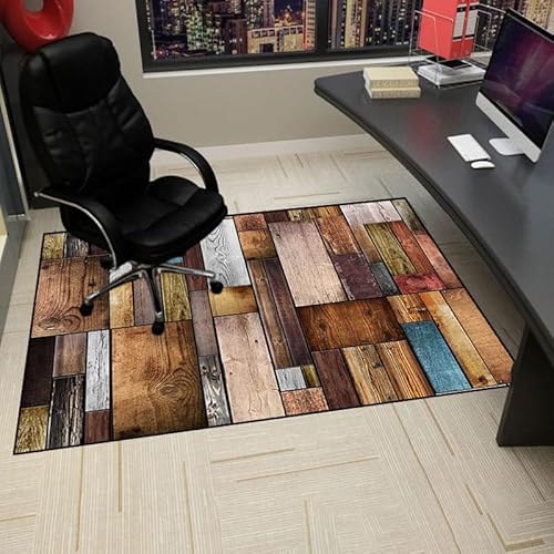 Gaming Stuhlmatten Bürostuhlmatte for Hartholzböden, rutschfeste Schreibtischstuhlmatte, Gaming-Bürostuhl, Bodenteppich-Schutzmatte, Hartboden-Schutzmatte,(120 x 120 cm) von GFKJLOUJK