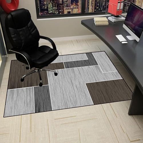 Gaming Stuhlmatten Bürostuhlmatte for Hartholzböden, rutschfeste Schreibtischstuhlmatte, Gaming-Bürostuhl, Bodenteppich-Schutzmatte, Hartboden-Schutzmatte,(140 x 140 cm) von GFKJLOUJK