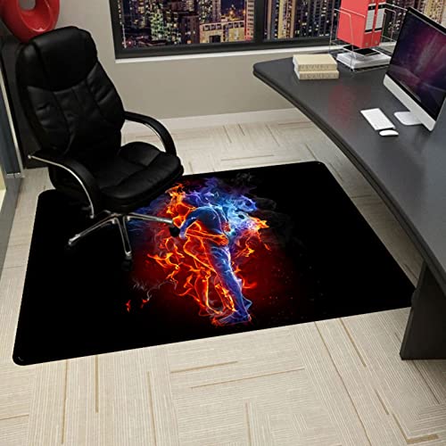 Gaming Stuhlmatten Gaming-Stuhlmatte for Teppichboden Bürostuhlmatte for Hartholzboden rutschfeste Schreibtischstuhlmatten Büro(140x160CM) von GFKJLOUJK