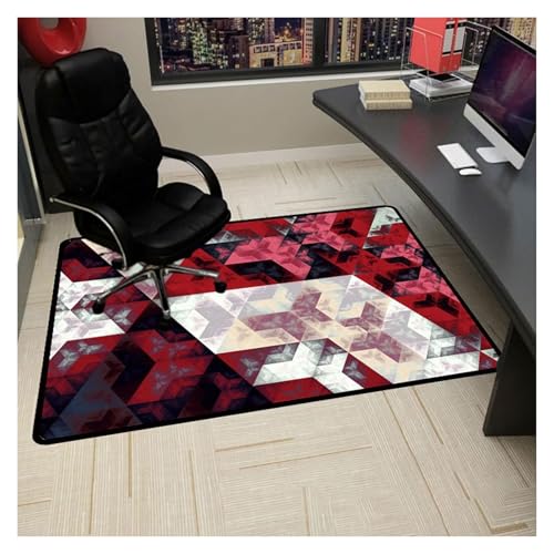 Gaming Stuhlmatten Stuhlmatte for Hartholzböden Schreibtischstuhlmatten for Stühle mit Rollen Bodenschoner for Zuhause und Büro rutschfeste Computerstuhlmatte for Holzböden(120x160CM) von GFKJLOUJK