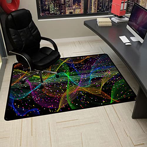Gaming Stuhlmatten Stuhlmatte for Hartholzböden Schreibtischstuhlmatten for Stühle mit Rollen Bodenschoner for Zuhause und Büro rutschfeste Computerstuhlmatte for Holzböden(90x140CM) von GFKJLOUJK