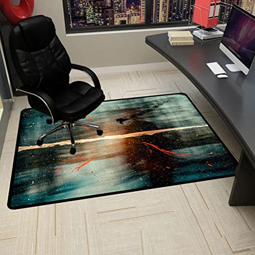 Gaming Stuhlmatten Stuhlmatte for Teppich, Bürostuhlmatte, Schreibtischstuhlmatten, Bürostuhlmatten for Hartholzböden, rutschfeste Bodenschutzmatte for Stuhlpolster(100x120CM) von GFKJLOUJK