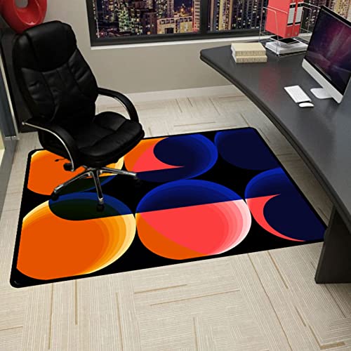 Gaming Stuhlmatten Stuhlmatte for Teppichboden, Stuhlmatte for Hartböden, Bürostuhlmatte for Hartholzböden, Bodenschutzmatte fürs Büro und Zuhause, Stuhlmatten(100x120CM) von GFKJLOUJK