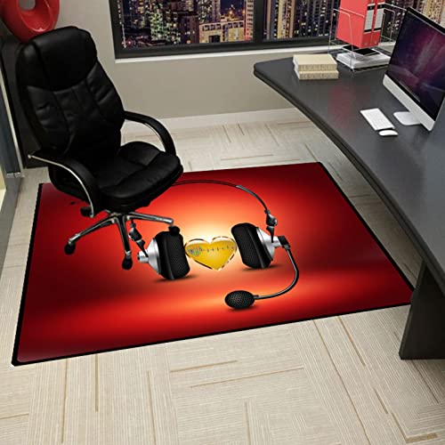 Gaming Stuhlmatten Stuhlmatte for Teppichboden, Stuhlmatte for Hartböden, Bürostuhlmatte for Hartholzböden, Bodenschutzmatte fürs Büro und Zuhause, Stuhlmatten(120x160CM) von GFKJLOUJK