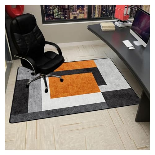 Gaming Stuhlmatten Stuhlmatte for Teppichboden, Stuhlmatte for Hartböden, Bürostuhlmatte for Hartholzböden, Bodenschutzmatte fürs Büro und Zuhause, Stuhlmatten(80x140CM) von GFKJLOUJK