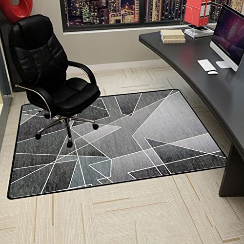Gaming Stuhlmatten Stuhlpolster, Schreibtischstuhlmatten, Bodenschutzmatte fürs Büro, Bürostuhlmatte for Teppichboden, rutschfeste Bodenschutzmatte for Hartholzböden(100x120CM) von GFKJLOUJK