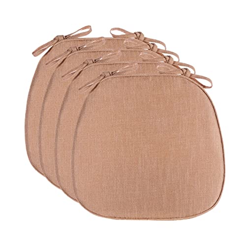 Stuhl-Kissen 1 Stück Stuhlkissen for die Küche, Stuhlpolster for Esszimmerstühle, waschbar, Sitzkissen for Esszimmerstühle 40 x 40, abnehmbare Sitzpolster for Esszimmerstühle in U-Form(Beige) von GFKJLOUJK