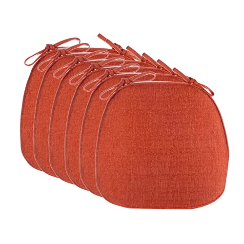 Stuhl-Kissen 1 Stück Stuhlkissen for die Küche, Stuhlpolster for Esszimmerstühle, waschbar, Sitzkissen for Esszimmerstühle 40 x 40, abnehmbare Sitzpolster for Esszimmerstühle in U-Form(Orange) von GFKJLOUJK