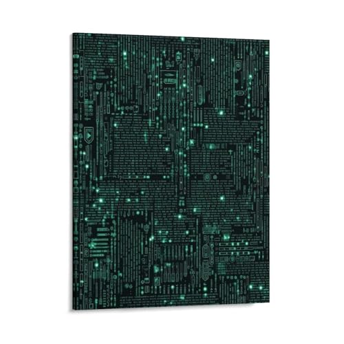 GFLFMXZW Hacker Wandkunst Leinwand Gemälde Fotodrucke Moderne Wanddekoration Bild Poster Ästhetische Kunstwerke Fertig zum Aufhängen für Wohnzimmer Schlafzimmer Büro von GFLFMXZW