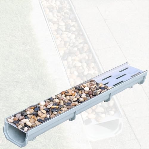 GFLPSQIA entwässerungsrinne 10 15 20 30 cm Hohes Grabenentwässerungssystem Für Den Außenbereich, Hochbelastbarer Entwässerungsgraben Für Fabrikwerkstätten/Badezimmer(100 X 15 X 25cm) von GFLPSQIA