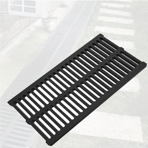 GFLPSQIA entwässerungsrinne Abflussgitter Aus Kunststoff, Abflussabdeckung Für Den Außenbereich Für Gehwege/Fabrikgärten/Landschaftsgestaltung, Rutschfester(15 x 2 cm/6 x 1 in) von GFLPSQIA
