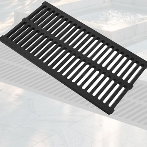 GFLPSQIA entwässerungsrinne Rechteckiges Entwässerungsgitter Mit Hoher Tragfähigkeit, Einfahrtsentwässerung Für Landschaftsbau/Viehzuchtbetriebe(10 x 2 cm/4 x 1 in) von GFLPSQIA