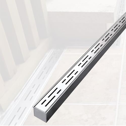 GFLPSQIA entwässerungsrinne Schmaler Kanalablauf Mit Metallgitter, 100 cm Länge, Schmales Französisches Drainage-Kit, Unterirdisches/Hinterhof-Deck-Grabenentwässerun(15 x 4 cm/6 x 1.6 in) von GFLPSQIA