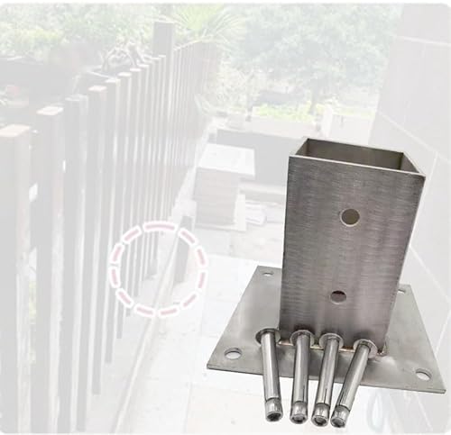 aufschraubhülse Flanschstützbasis, Quadratisch, Für Pavillon/Pergola/Deckgeländer, Holzzaunpfosten-Ankerbasis Mit Schrauben Und Beschlägen, Konstruktions(11.5 X 8cm/4.5 x 3.1in) von GFLPSQIA