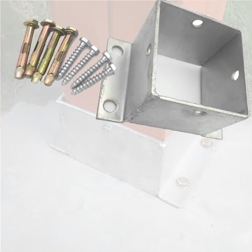 aufschraubhülse Stabile Quadratische Bodenanker-Kits, Betonpfostenanker Für Holzdecks/Verandageländer/Pergola, Flanschankersockel Aus Edelstahl Mit(13.5 X 10cm/5.3 x 4in) von GFLPSQIA