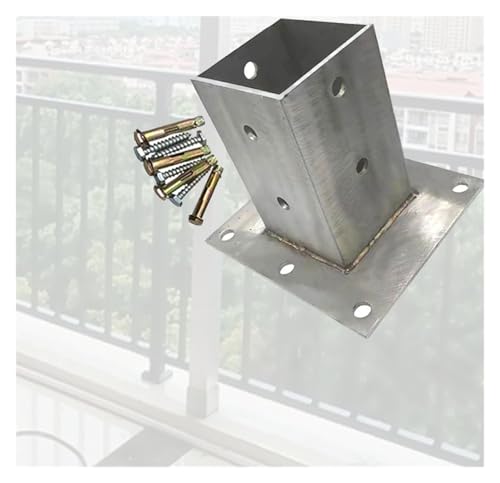 aufschraubhülse Stabiler Zementpfostensockel-Pergola-Bausatz, Flanschankersockel Durchmesser 4 8 10 12 15 20 Cm, Edelstahlpfostensockel Für Holz(10 X 8cm/4 x 3.1in) von GFLPSQIA