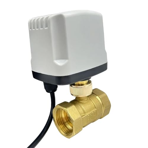 GFOLGDWR 1/2" 3/4" 1" 2" Wasserdichter motorisierter Kugelhahn 220V 12V 24V Messing elektrischer Kugelhahn Dreidraht- oder Zweidraht-Kugelhahn(24VDC-CR02) von GFOLGDWR