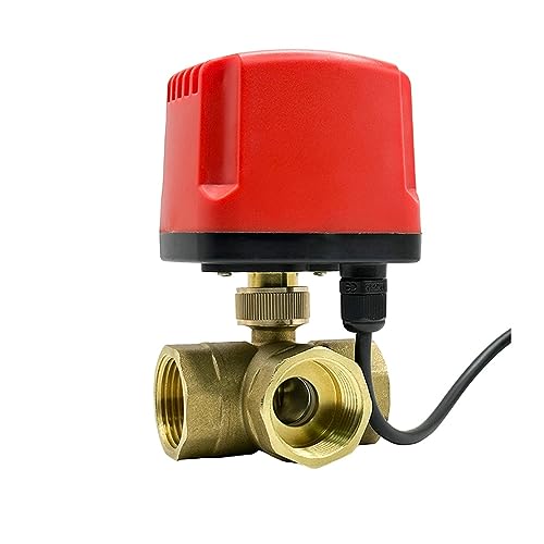 GFOLGDWR 1/2“ 3/4” 1“ 2" Zoll 3-Wege-Wasserdichter motorisierter Kugelhahn Elektrischer Kugelhahn Messingkugelhahn DREI- oder zweizeilig(L TYPE-24VDC-CR02,0.5 Inch) von GFOLGDWR