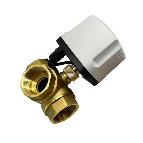 GFOLGDWR 1 STÜCKE 1/2'' 3/4'' 1'' 1-1/4'' IP65 Wasserdichter elektrischer Messing-Kugelhahn 3 Leitungen 2 Steuerung T-Typ DREI-Wege-Elektro-Kugelhahn(L TYPE-24VDC-CR02,0.75 Inch) von GFOLGDWR